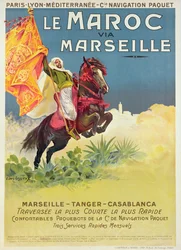 Marokkó és Marseille plakát, 1913